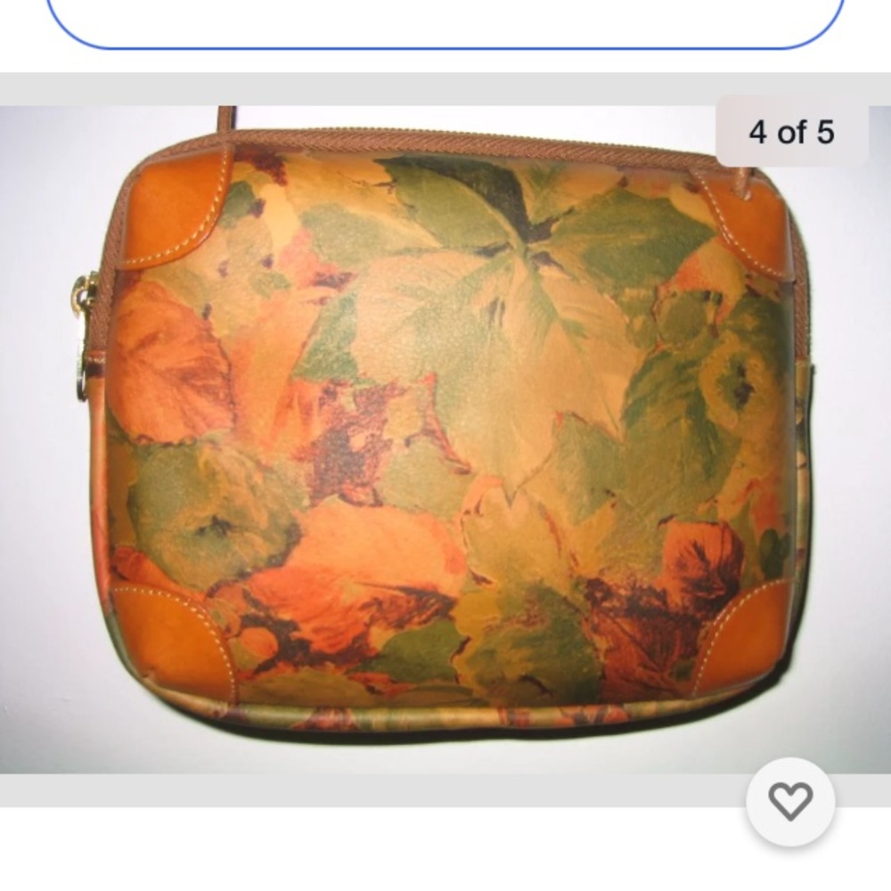 Nwot Furla Leaf Pattern Leather Purse - image 3